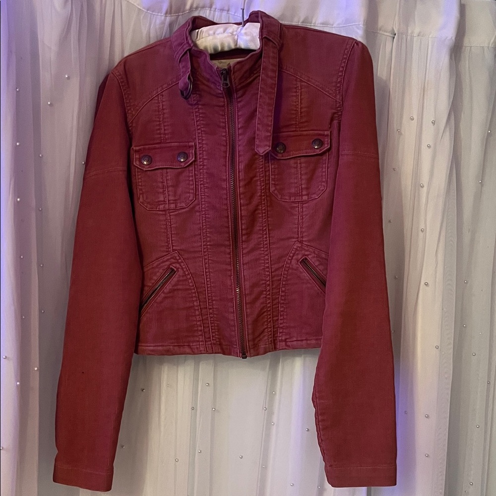 Abercrombie & Fitch Maroon Utility Jacket